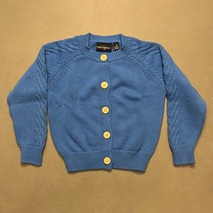 Rock Your Kid Blue Knit Cotton Cardigan Girls Size 4